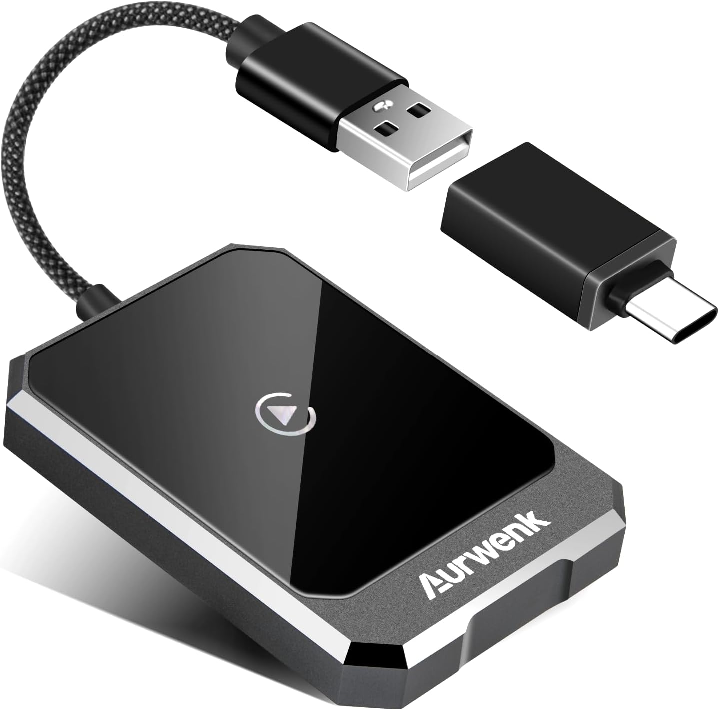 Wireless CarPlay Adapter for iPhone - Plug & Play Wired to Wireless Apple CarPlay Adapter, Fast Auto Connect, Stable & No Delay, Mini Wireless CarPlay Dongle for Cars from 2016 and iPhone iOS, Grey