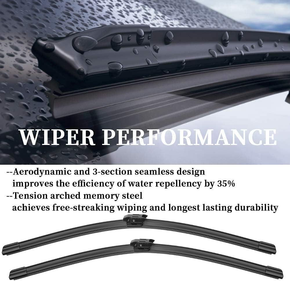 AUTOBOO 24"+20" Windshield Wipers With 13" Rear Wiper Blade Replacement for BMW X2 2018-2022-Original Factory Quality (Pack of 3)