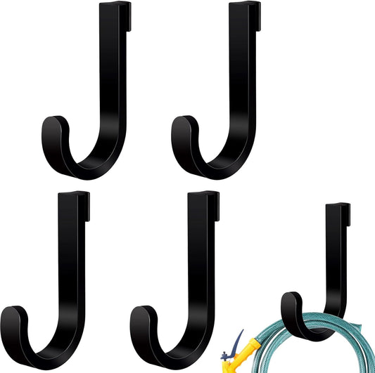4 Pack Black J Shed Storage Hooks Storage Hooks Compatible with Lifetime Sheds Shed Accessories Organization Parts Hanging Home Office Garage Bathroom Dressing Rooms Wall-Mounted Coat Racks