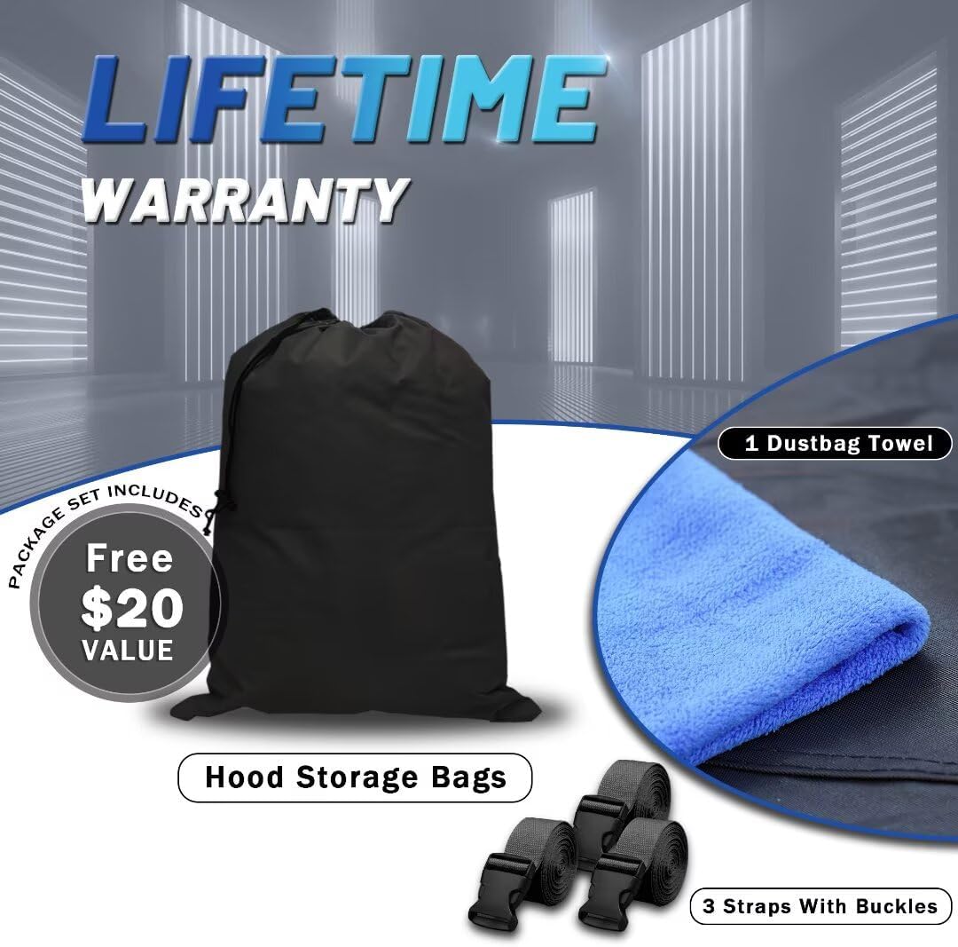 Toyota Tacoma Truck Cover Custom Fit 1995-2025 Xtra/Access/Double Cab SB (5'-6.125') with Door Zipper, 12 Layers Full Exterior Pickup Truck Cover Waterproof All Weather, Wind Dust Sun Protector.