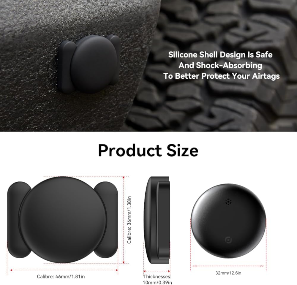 Car GPS Tracker for Vehicles Worldwide GPS Tracker for Vehicles Work with Find My (iOS Only), Car Vehicle Tracking Anti-Lost Locator with App for Cars, Wallet, Pets, Luggage (Black)