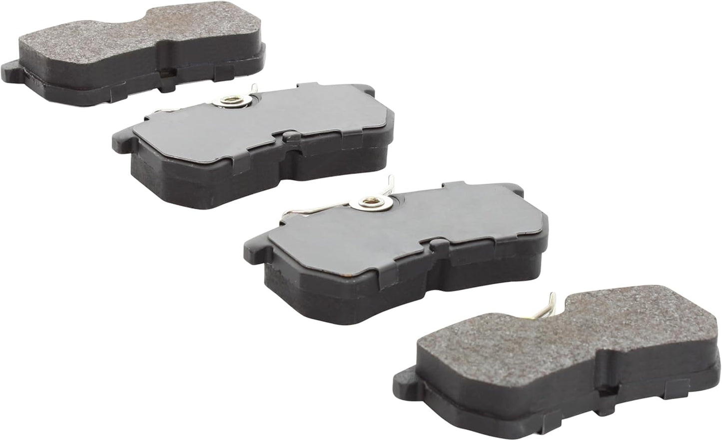 Premium Ceramic Rear Brake Pads (1001-0886C) Compatible with Ford Fiesta 2008-2019, Ford Focus 2001-2007