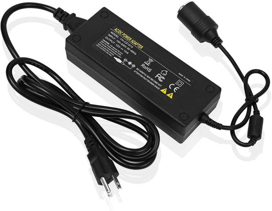 180W AC to DC Converter, 100V ~ 240V to 12V 15A Car Cigarette Lighter Socket AC/DC Adaptor Power Supply for Car Refrigerator, Tire Inflator, Vacuum Cleaner and Other Devices 7.2FT