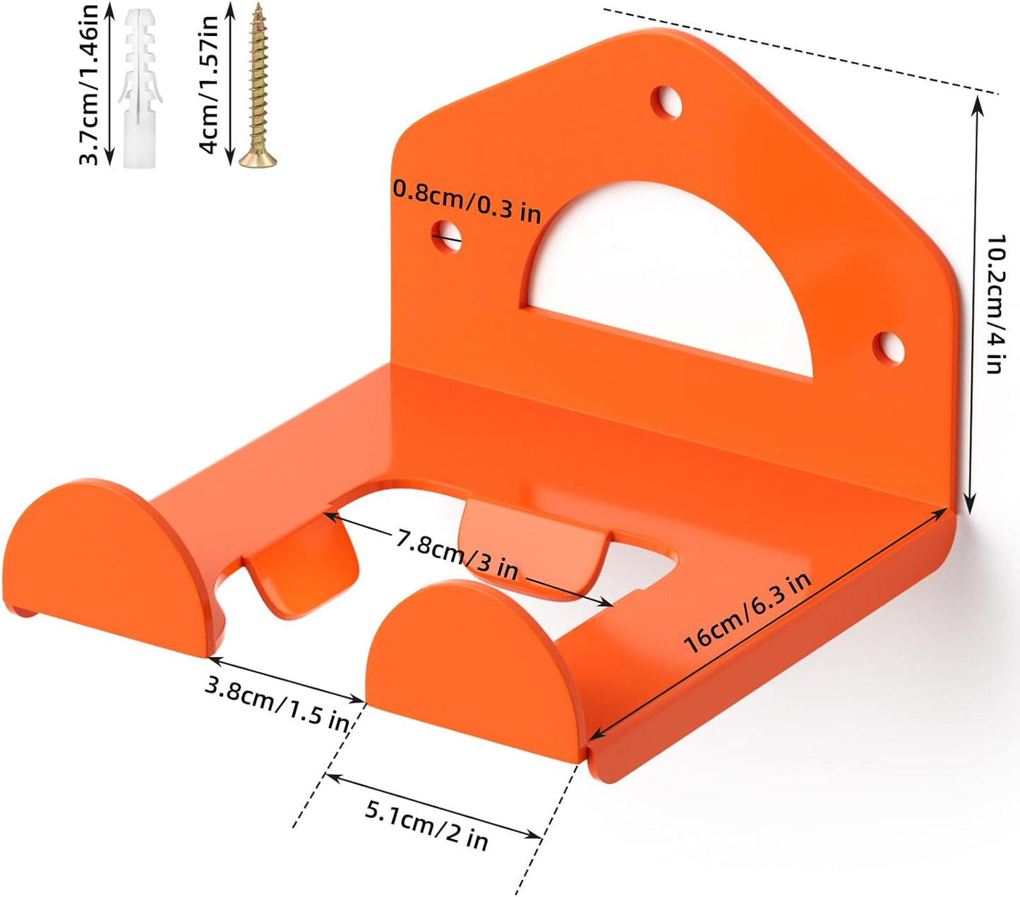 Weed Eater Hanger, Heavy Duty Weedeater Rack Wall Mount, Garage Organization Trimmer Rack for Hedge Trimmer, Garden Tools, Garage, 1 Pack