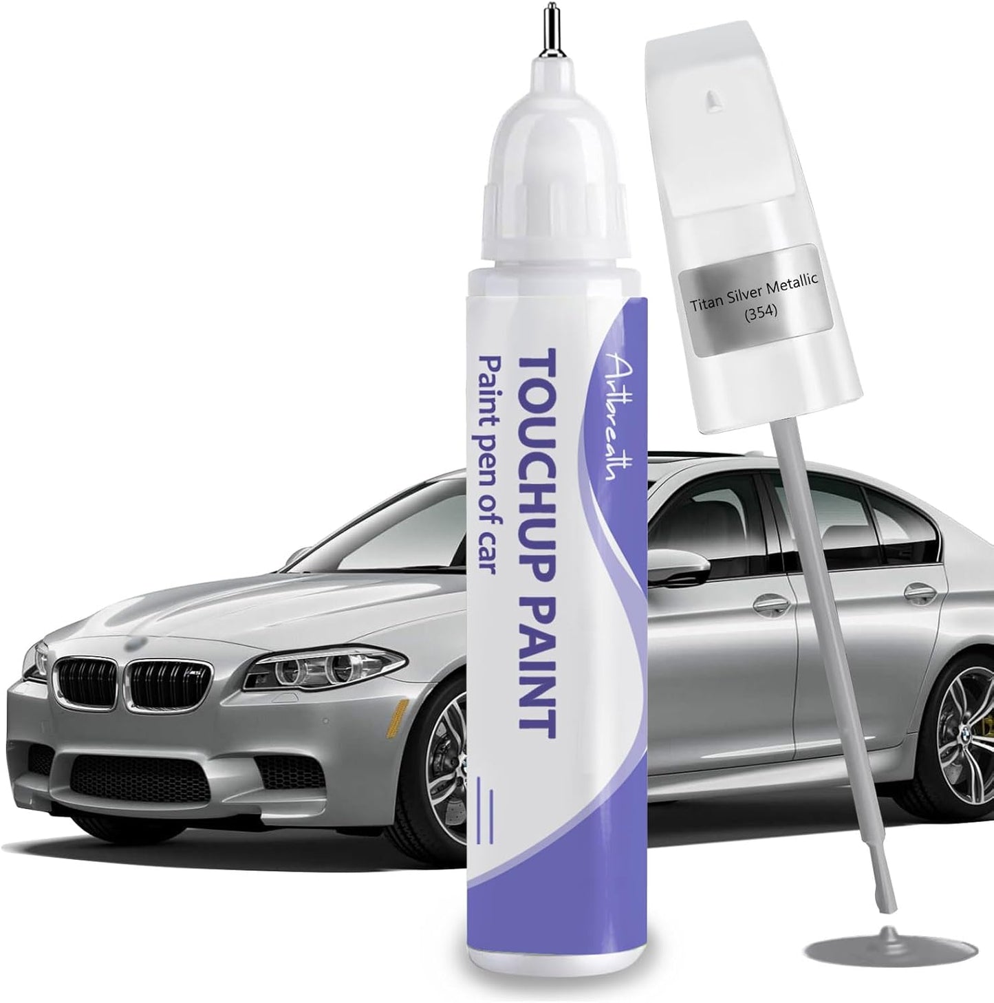 Touch Up Paint for BMW Titan Silver(354)-Exact Match–Chips and Nicks TouchUp Paint Pen Scratch Repair Car Accessories Car Paint Pen for Erase Car Scratches