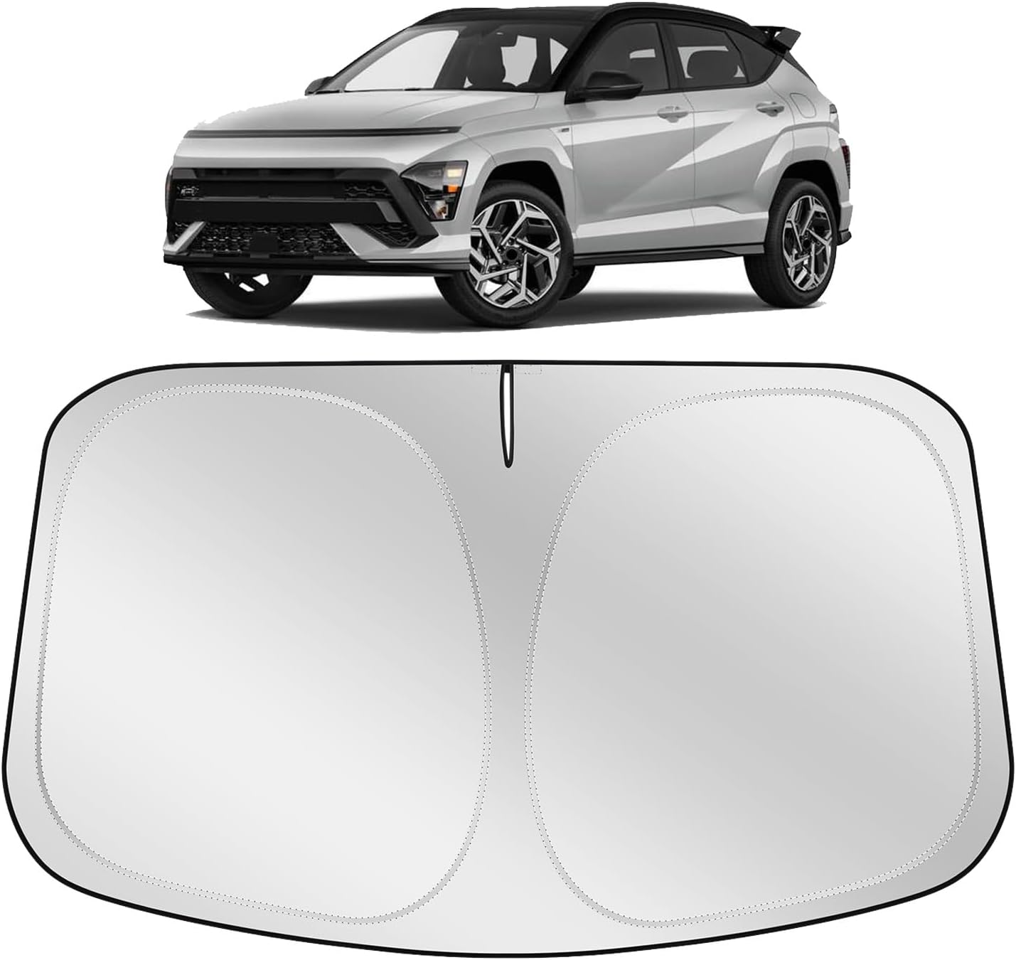 XHRING Windshield Sun Shade Sunshade Compatible with Hyundai Kona 2025 2024 Accessories Car Front Window Sun Shield Cover