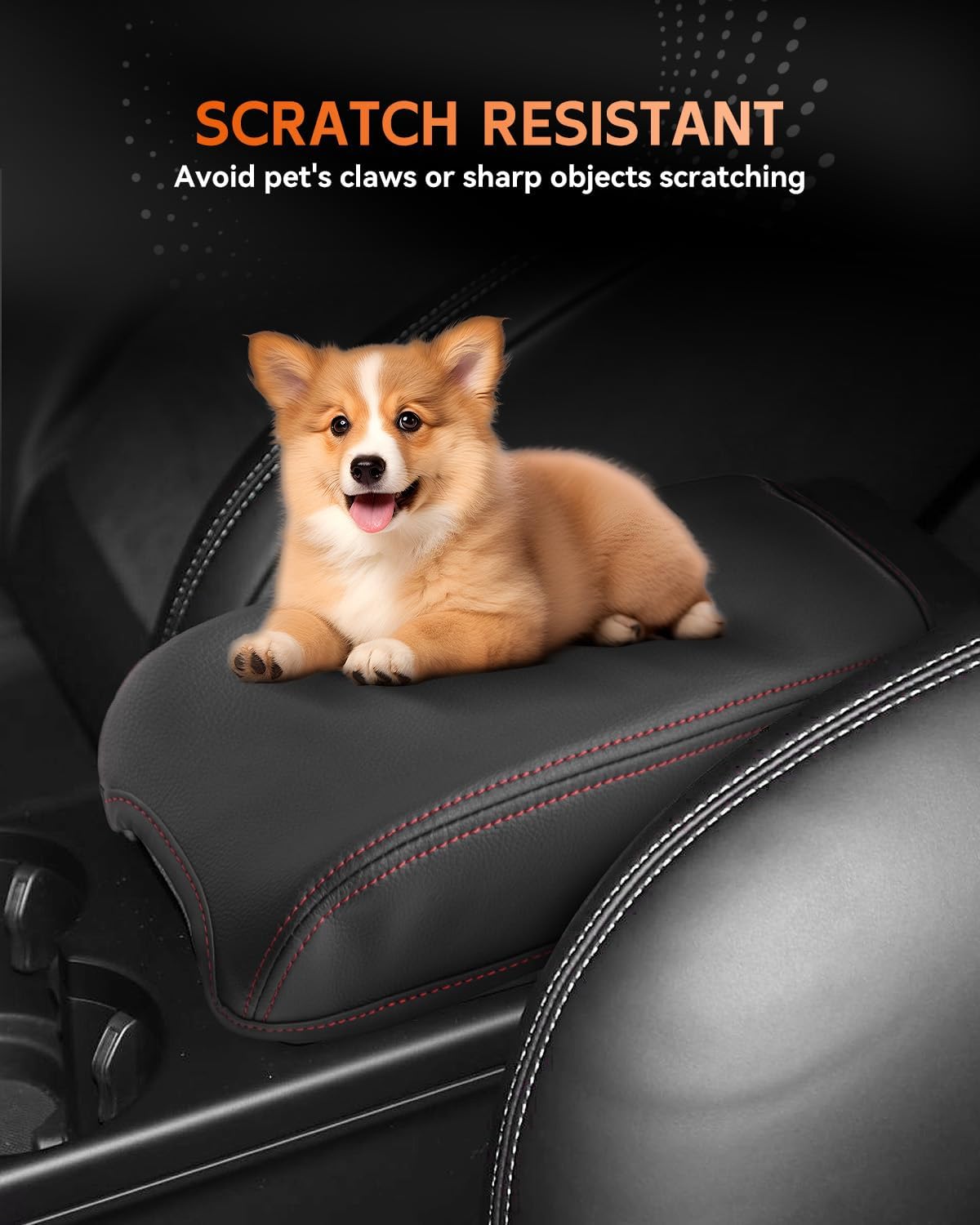 CDEFG for 2015-2025 Porsche Macan Center Console Cover Armrest Cover for Macan (Base, T, S, GTS) 2020 2021 2022 2023 2024 2025 Accessories Console armrest Protector