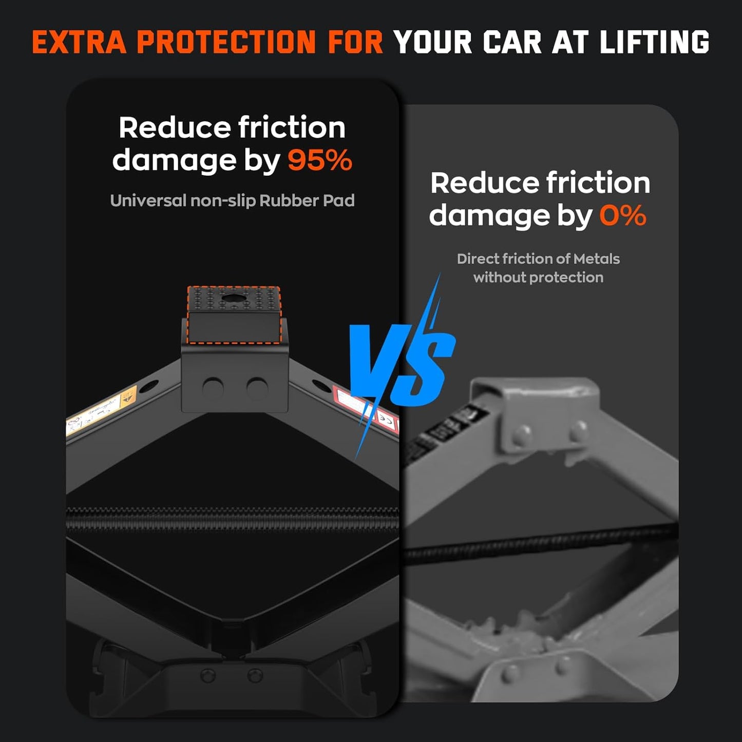 New Version Car Jack Kit Scissor Jack for Car 3 Ton 6614 lbs Spare Tire Changing Kit,Portable Tire Jack Repair Kit with Lug Wrench,Car Lifting Jack for Auto/SUV/MPV