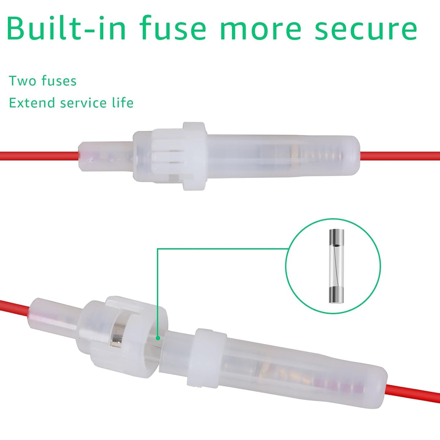 9.8 feet Long Straight Through Power Cord for Radar and Laser detectors Compatible with Cobra Escort Direct Wire