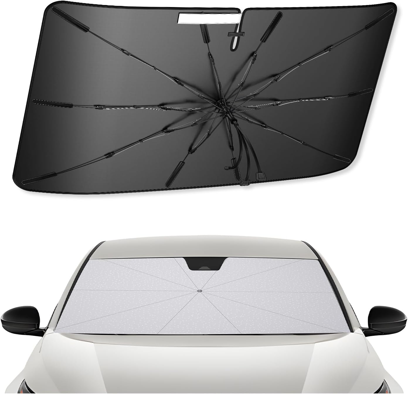 SXCY for 2023-2025 Mazda CX50 Windshield Umbrella Sunshade [Easier Foldable] for 2025 Mazda CX50 Accessories 2024 CX50 Sunshade Umbrella for 2025 CX50 Windshield Sun Shade Umbrella Car Sun Protection