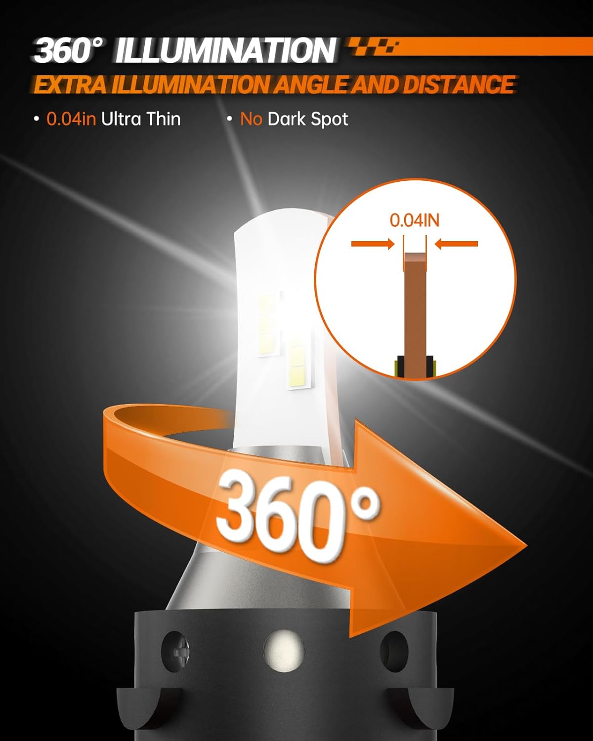 SEALIGHT H13 LED Bulbs, 36000LM Super Bright 9008 Driving Lights, 6000K Daylight with Cooling Fan, L2 H13/9008 Car Bulb 5 Min Plug-N-Play, Pack of 2