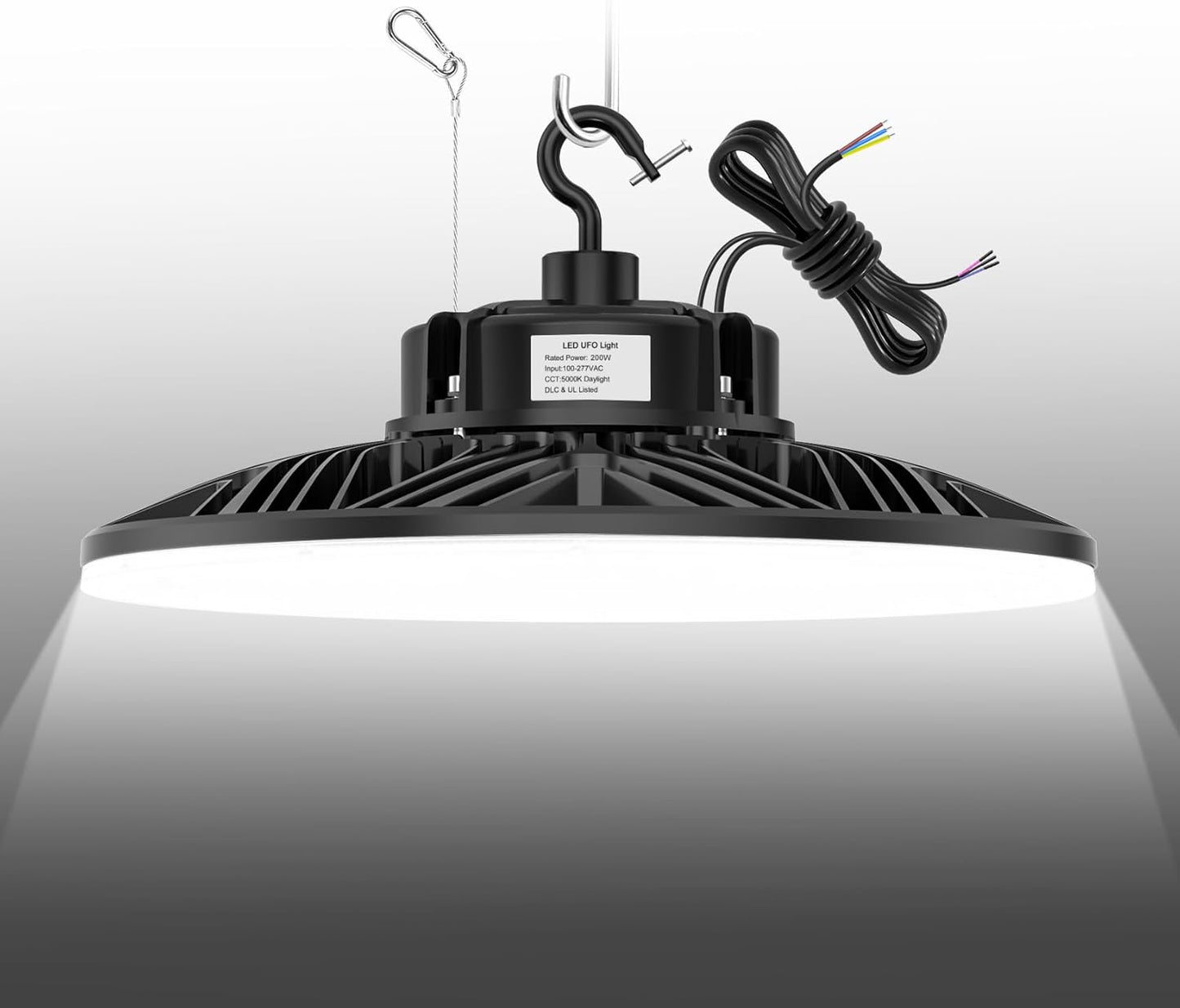 BBESTLED UFO Commercial Lights for Ceiling LED 200W, High Bay UFO Lights LED Dimmable for Shop Office Workshop Industrial Factory Daylight 5000K Dimmer 28000 Lumen, Warehouse Light Low Bay