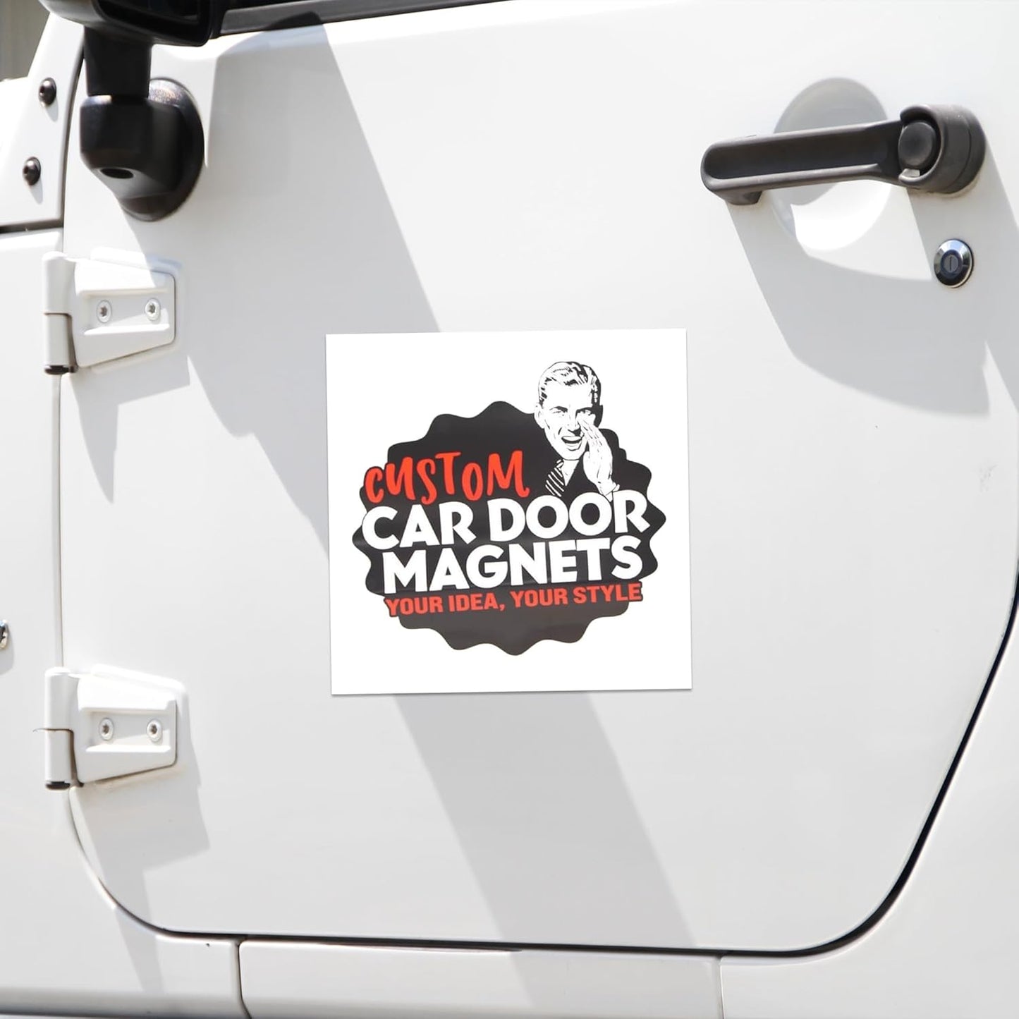 Custom Car Magnet Signs for Businesses (12" Square) 2 pk - Personalized Car Magnets for Advertising and Vehicle Promotion - Advertising Magnets for Cars Door - Professionally Printed