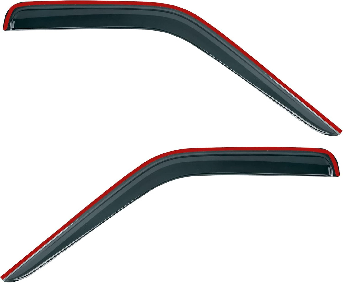 Front Window Visor Compatible with 98-04 Nissan Frontier 00-04 Xterra Rain Guards Wind Deflector Smoke 2pc 92212