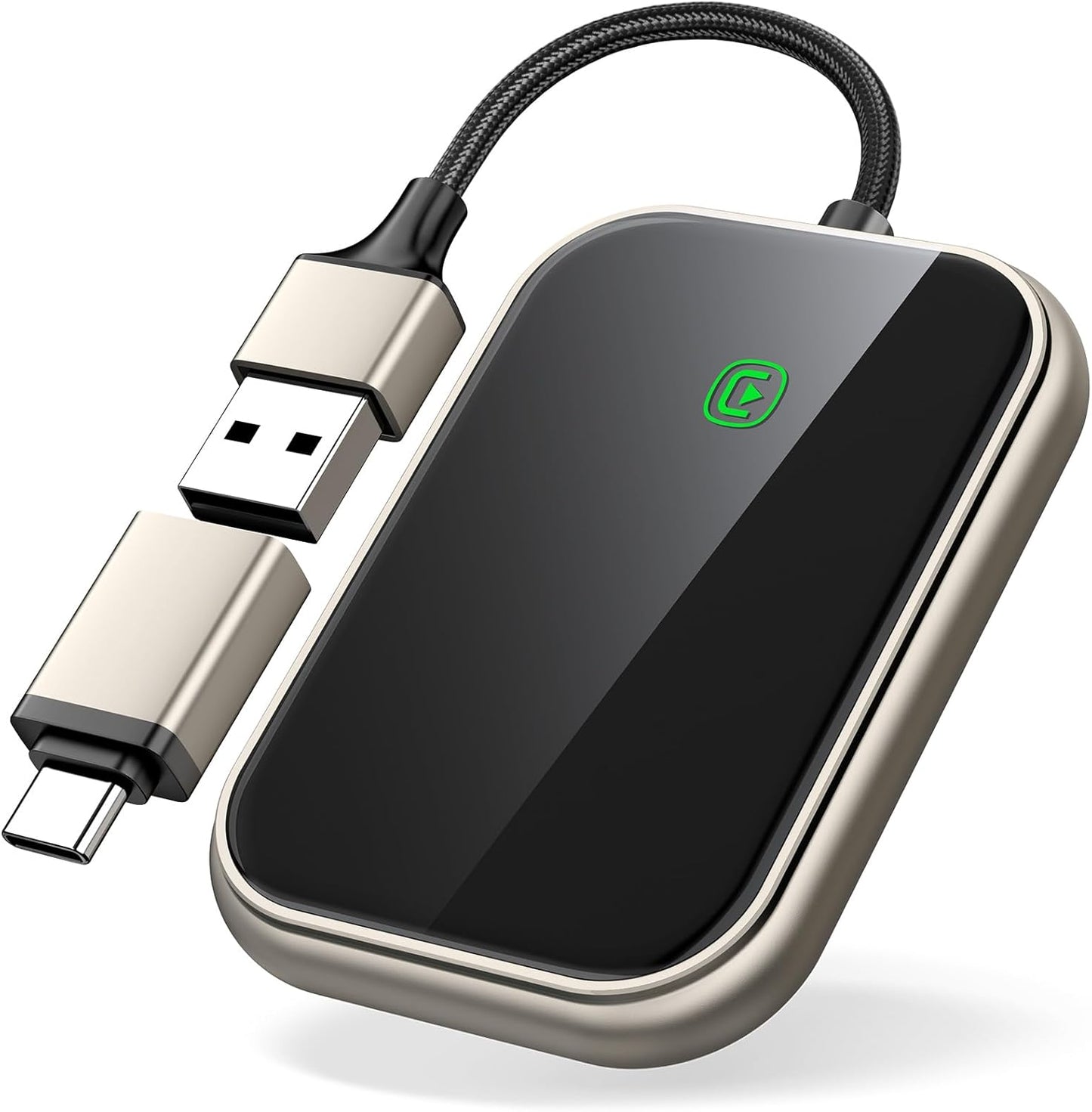 Wireless CarPlay Adapter - Fast & Stable Connection for Carplay Wireless Adapter Convert Factory Wired to Wireless CarPlay Dongle Plug & Play Car Play Fit for iPhone iOS 10+ (Gold)