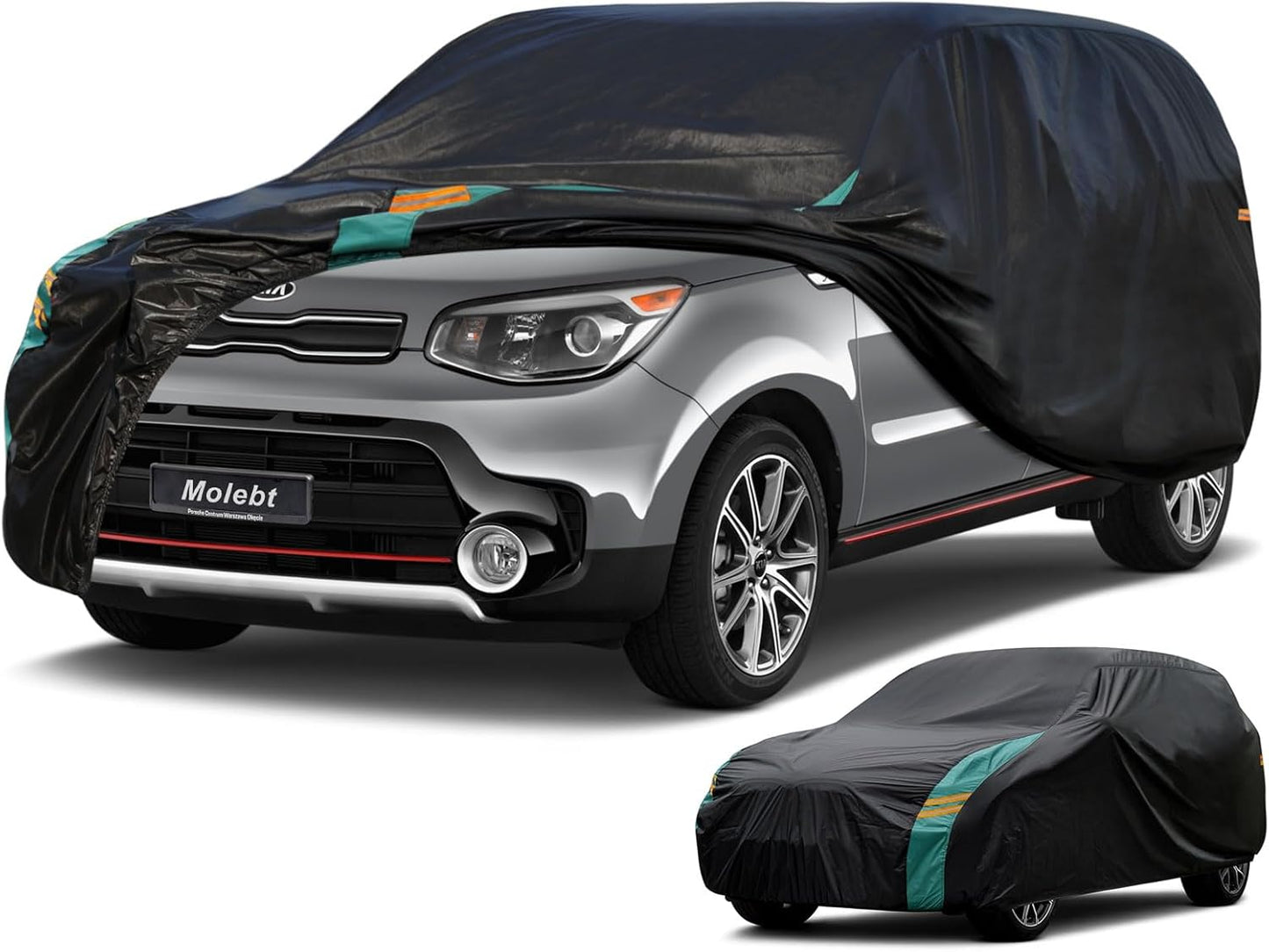 Compact SUV Car Cover Waterproof All Weather, Universal Fit for Kia Soul, Subaru Crosstrek, Honda HR-V, Nissan Kicks, etc. Rain Winter Sun Protection. (Length: 171"-181")