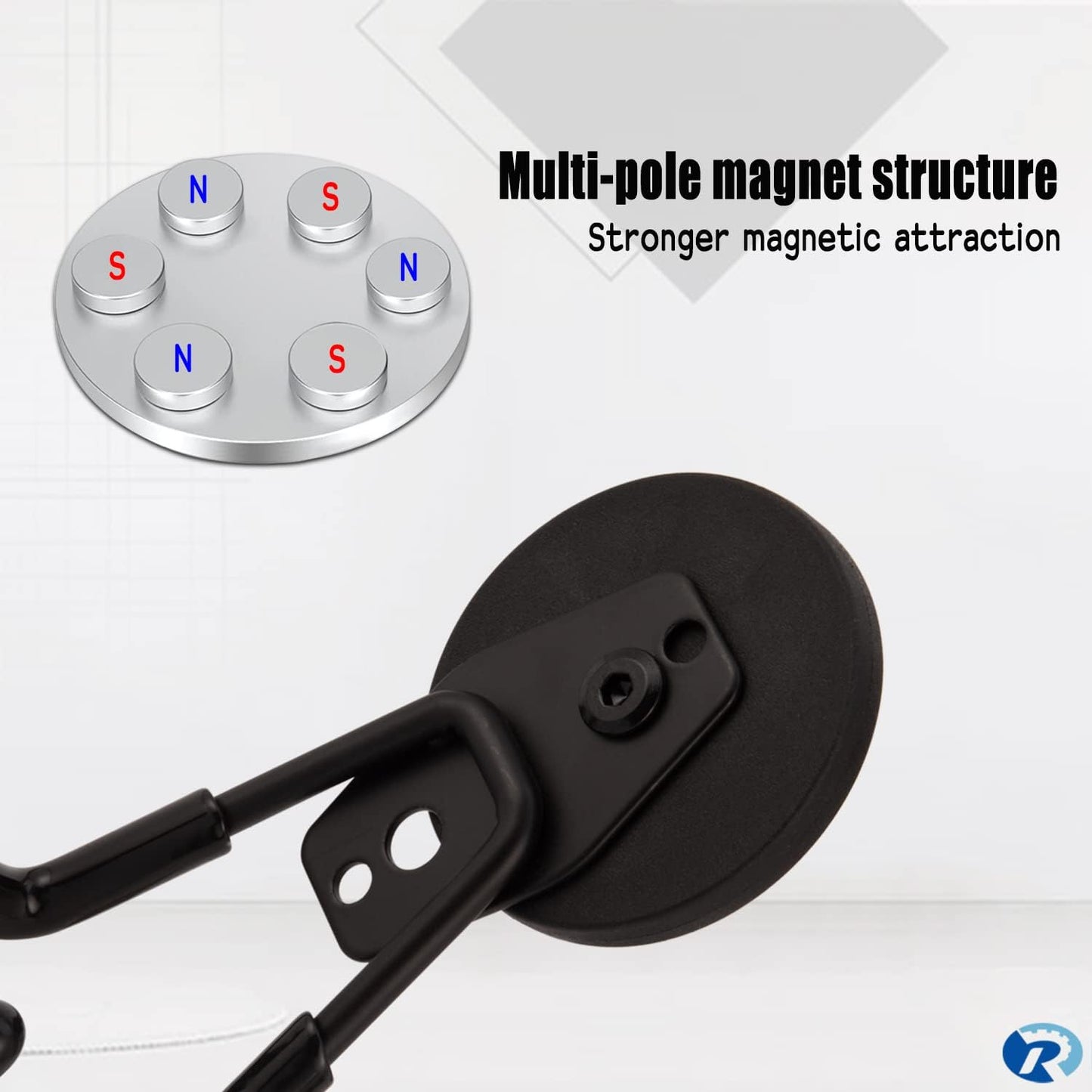 2 Pcs Magnetic Hook Heavy Duty, Strong Magnet Hooks for Garage Tools Hose Rope Electric Drill