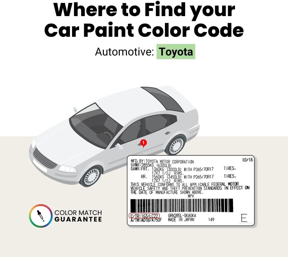 TouchUpDirect 1C8 Luner Mist Silver Metallic for Toyota Exact Match Touch Up Paint Combo - Essential Package