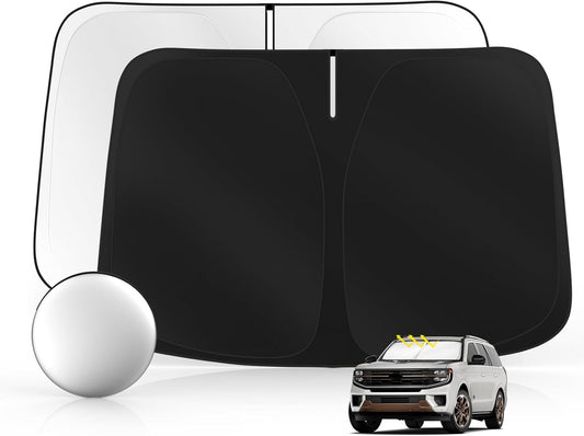 Windshield Sun Shade for Ford Expedition 2018-2025 Foldable Sunshade Custom Fit Front Window Car Interior Accessories Protector Blocks UV Rays