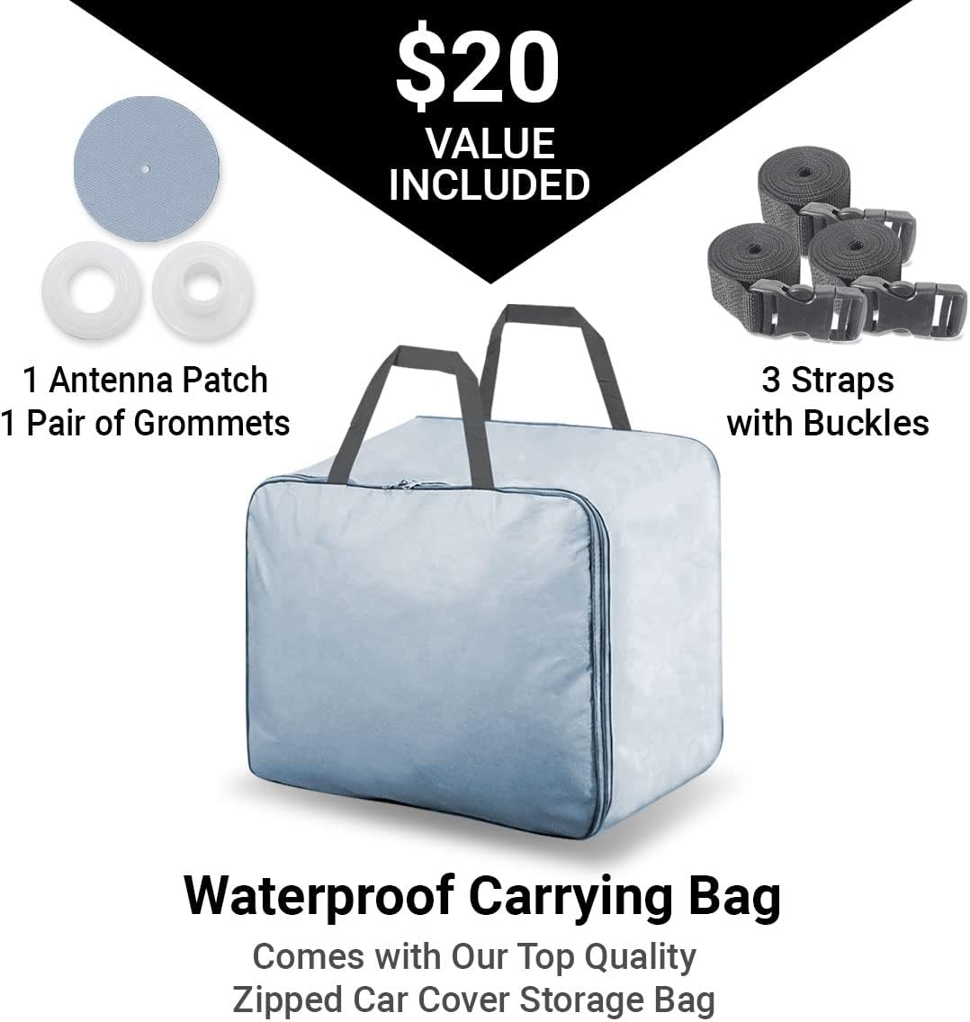 iCarCover Premium Car Cover for 1940-1948 Pontiac Torpedo Heavy Duty Waterproof All-Weather Automobiles Custom Fit Indoor Outdoor UV Snow Protection Covers with Straps and Bag