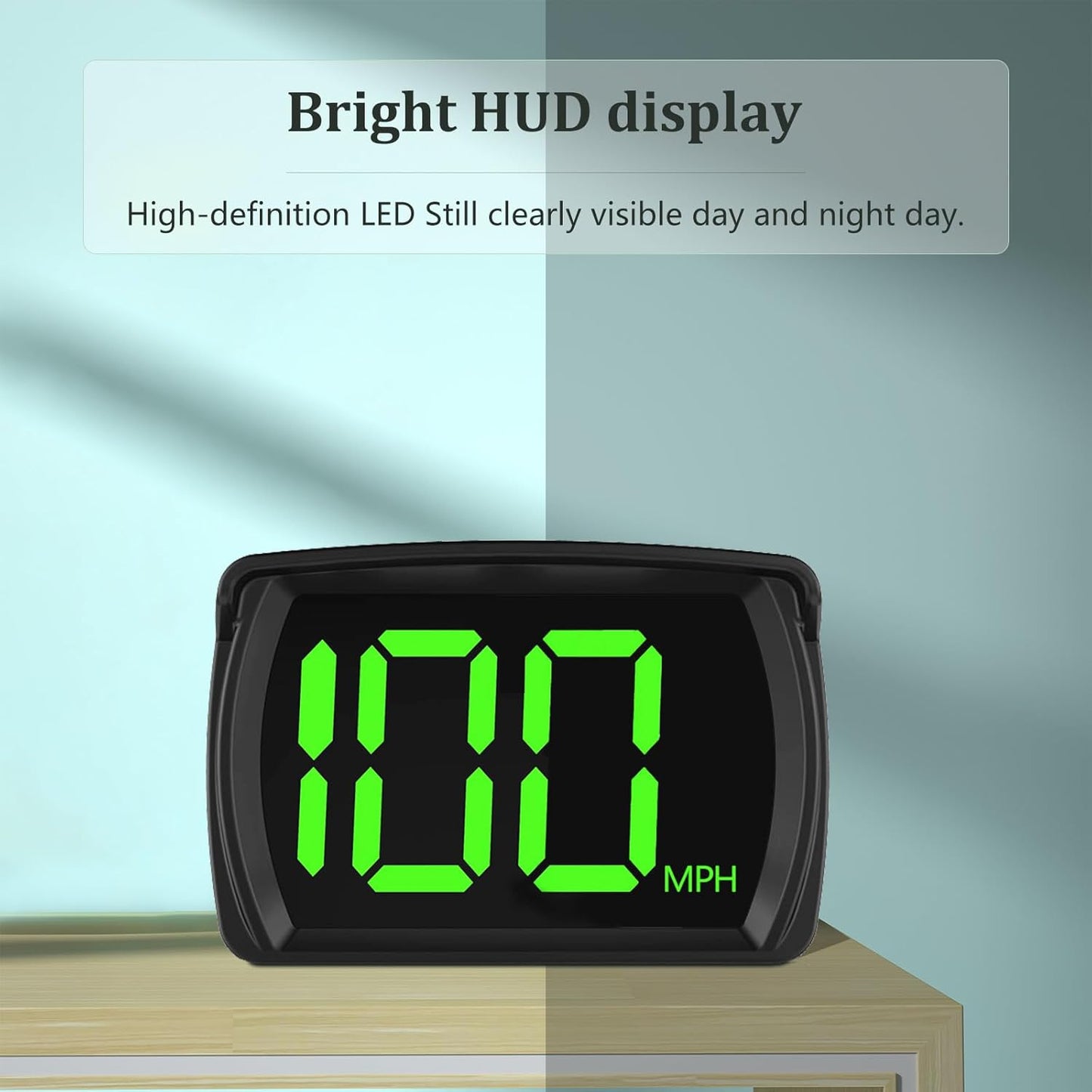 Speedometer HUD, GPS Digital Speed Meter with MPH, Head Up Display for All Cars, USB Cable Plug & Play