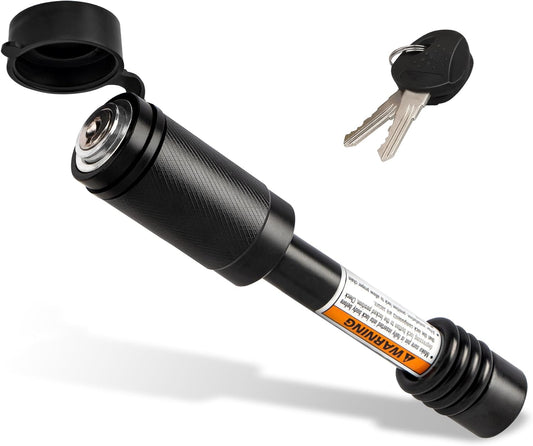 Trailer Hitch Locks, Hitch Lock with 5/8'' Pin Fits Class III IV 2" Hitch Receivers, Tow Hitch Lock with Anti-Rattle O-Rings for Trailer Truck Car Boat (1 Pack)