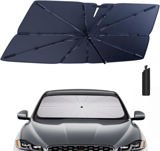 Windshield Sun Shade Umbrella for 2016-2025 Jaguar F-Pace Accessories: Custom Fit 210T Silver, Foldable Sunshade Front Window Sun Visor, Blocks UV Rays, Keeps Car Cool for Premium/Prestige/R-Sport/S