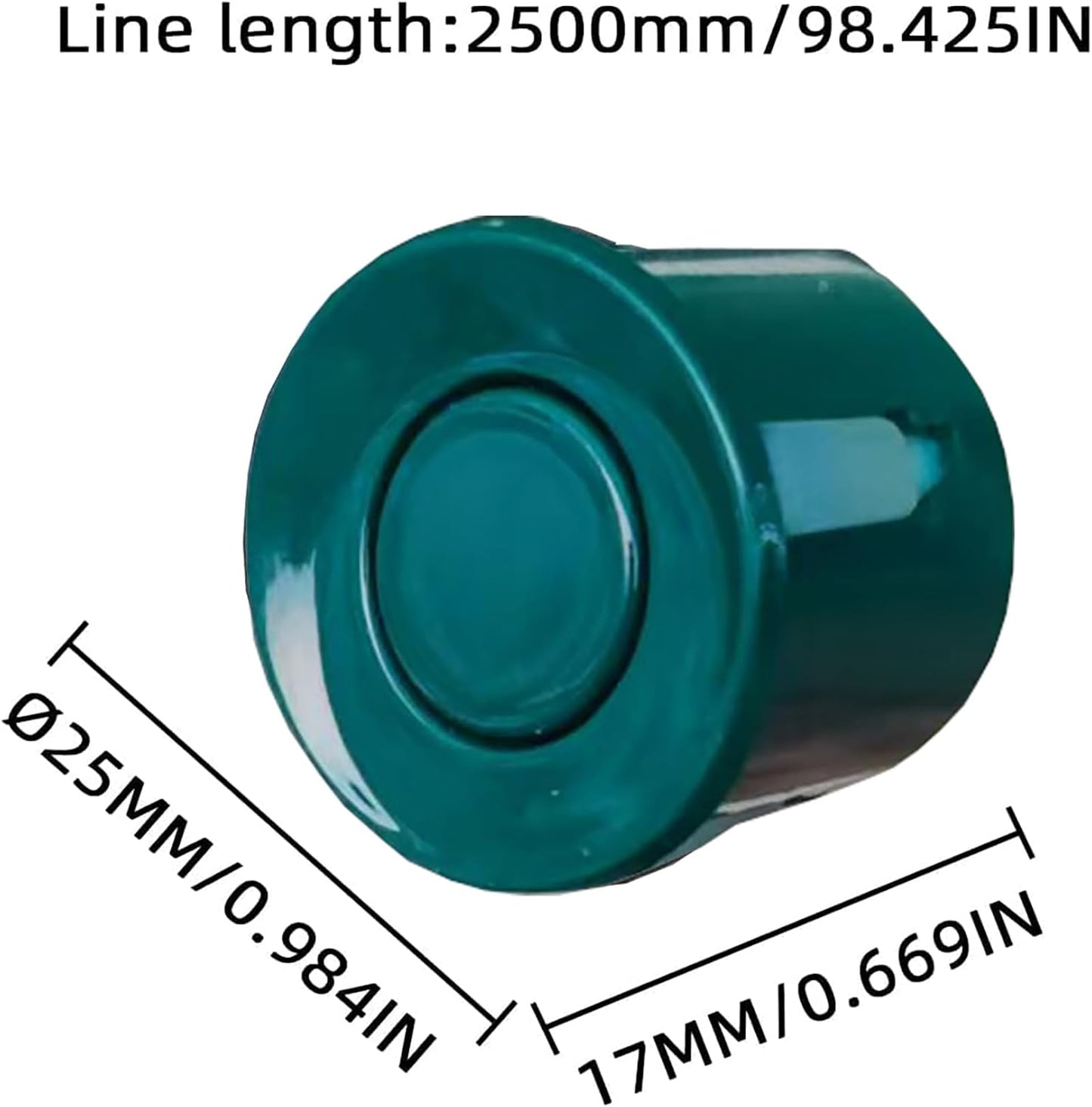 16 Color Options Parking Sensor Kit Backup Sensor Kit Reverse Sensor for Car Sensore de Reversa para Carro Adjustable Alarm Sound Professional Safety System（Green）