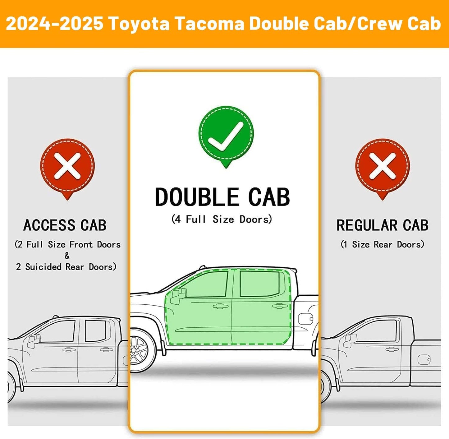 4.3 Inches Oval Tube Bar Running Boards Compatible with 2024 2025 Tacoma Double Cab with 4 Full-Size Doors. Tacoma Step Bars and Carbon Steel Side Steps Step Bars.