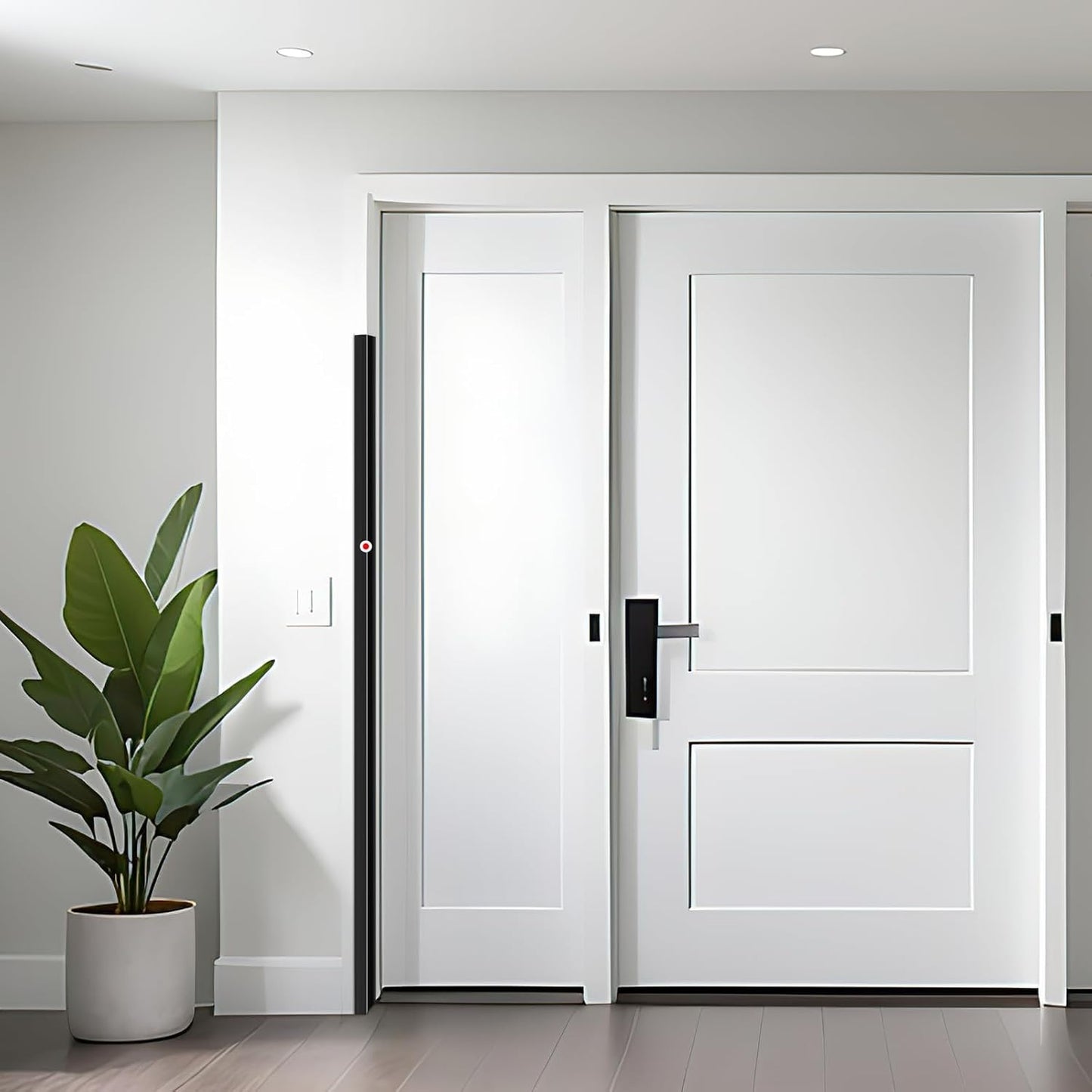 2PCS Wall Corner Protectors Guards - Self Adhesive Corner Protector & Corner Guards for Walls Edge Protection, Easy to Apply - No Tools Needed(Black, 35.4"x1.18")