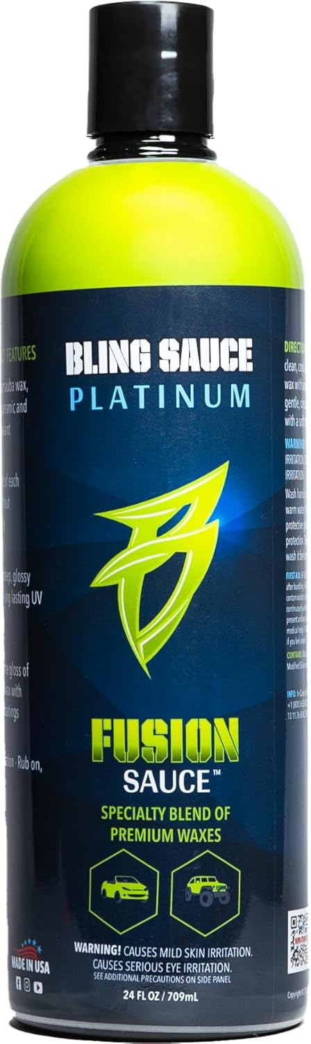 Platinum Fusion Sauce, Graphene & Ceramic Car Wax Blend for Maximum Gloss & Shine, 24oz.