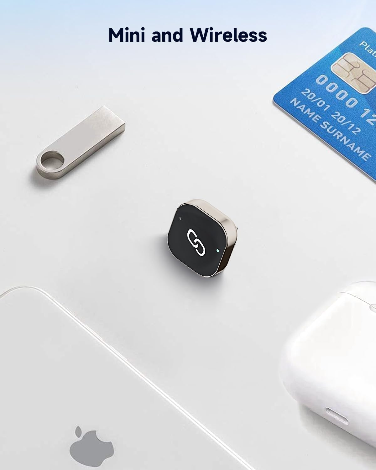 Wireless CarPlay Adapter – 2025 Upgraded Mini Design, Fast Pairing, Stable Connection, USB & Type-C Extension Cable Included, Compatible with iOS 10+