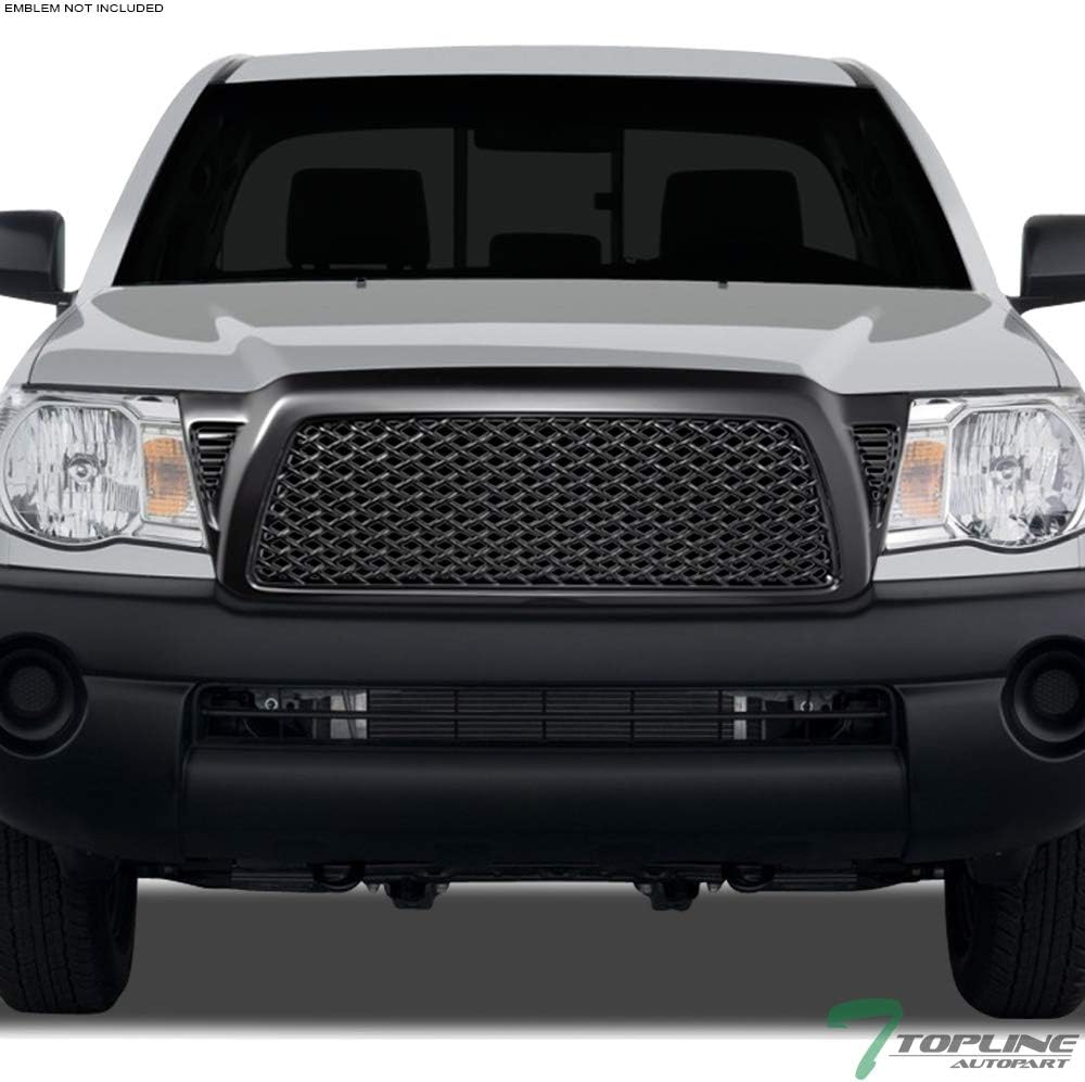 Matte Black Dragon Mesh Front Hood Bumper Grill Grille Gurad Guard ABS Compatible With 05-11 Toyota Tacoma