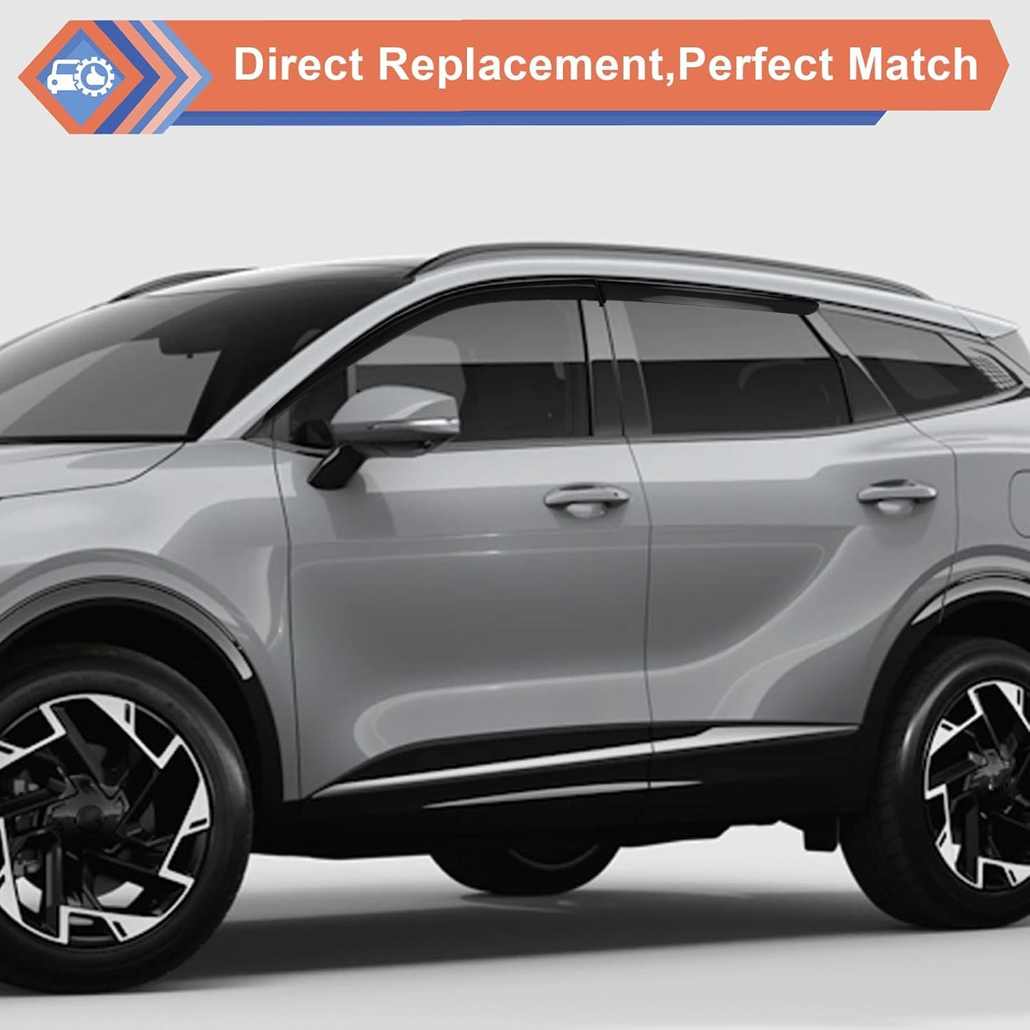 ZONFANT Window Rain Guards, Side Window Deflectors, Sun Visor Rain Vent Window Guards (4 Pcs) Compatible with KIA Vehicle 2023 2024 2025 Sportage