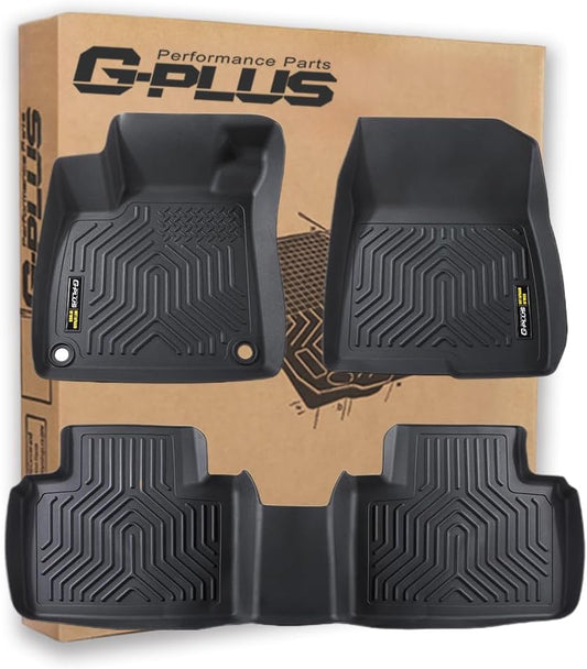 G-PLUS Floor Mats 3PCS Compatible with Honda Accord Sedan 2018 2019 2020 2021 2022 TPE All Weather Full Cover Protection 3 Piece,1st & 2nd Row Floor Liners