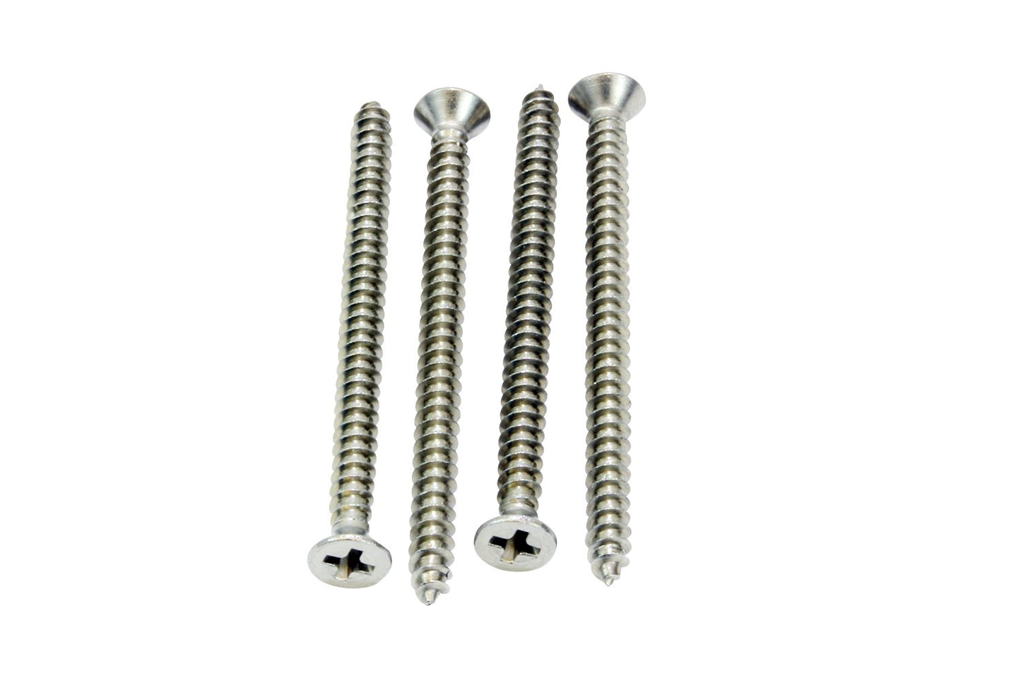 Bolt Dropper #4 x 1-1/4" Stainless Steel Flat Head Phillips Wood Screw, (100 pc), 18-8 (304) Stainless Steel Sheet Metal Screws - Type A Point, Plain Finish