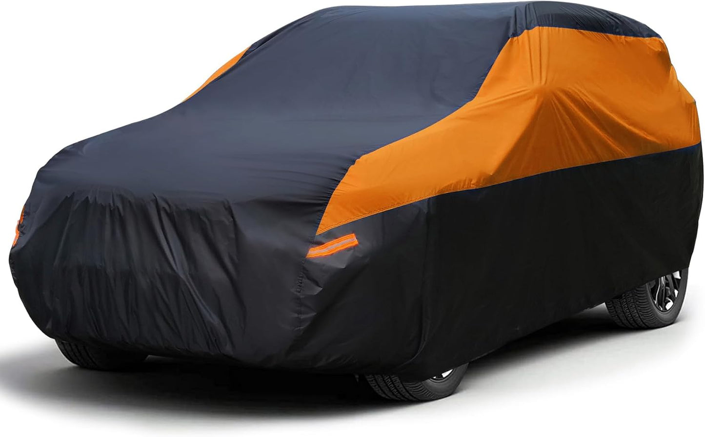 SUV Car Cover Hatchback Cover Waterproof All Weather, Outdoor Car Covers for Automobiles with Zipper Door, Hail UV Snow Wind Protection, Car Cover, Fit SUV Jeep-Length (up to 181")