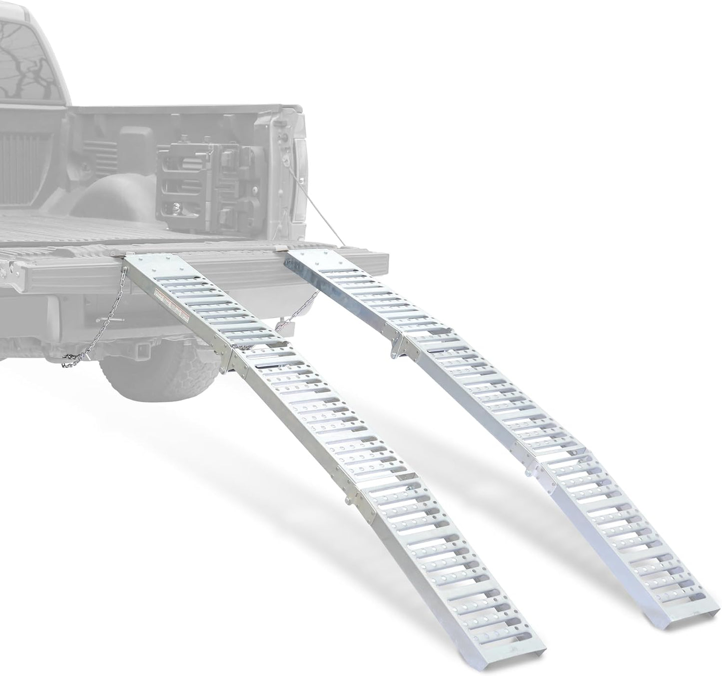 Rockland 72" x 9" Tri-Fold Steel Truck Ramps, 1000 LBS Capacity, Folding Trailer Ramps for Motorcycles, Ebikes, Dirtbikes and ATVs, Heavy Duty Loading Ramps for Trailer Pickup Truck, 2 Pcs