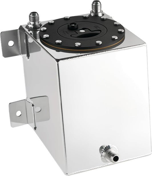 EVIL ENERGY 1 Gallon Fuel Cell Gas Tank Aluminum with Cap Street Drift Silver