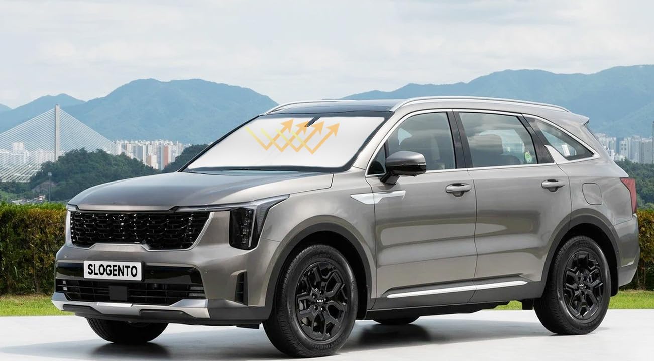 Sun Shade for KIA Sorento Car Windshield Sunshade for 2021-2023 2024 2025 2026 Sorento SUV for Kia Windshield Cover Sun Protector for UV Ray, Sun Blocker Keep Interior Cool Shield Accessories