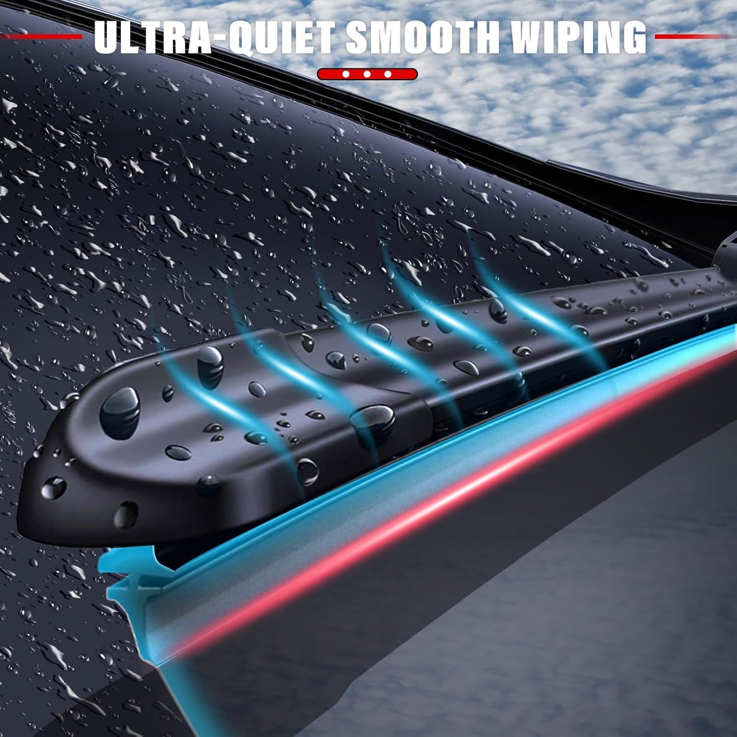 Windshield Wiper Blades Replacement for 2010-2017 Chevrolet Chevy Equinox GMC Terrain Original Factory Quality Front Rear Wipers Blade Set for My Car - 24" 17" 13" (Pack of 3)