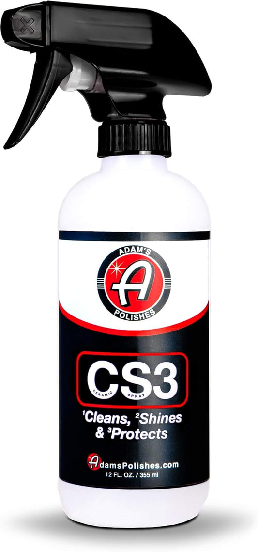 Adam's Polishes CS3 (12oz) - Ceramic Spray Coating That Cleans, Shines & Protects | Top Coat Wash Polish & Paint Protectant Stronger Than Wax| RV Boat Motorcycle Car Detailing Waterless Wash Cleaner