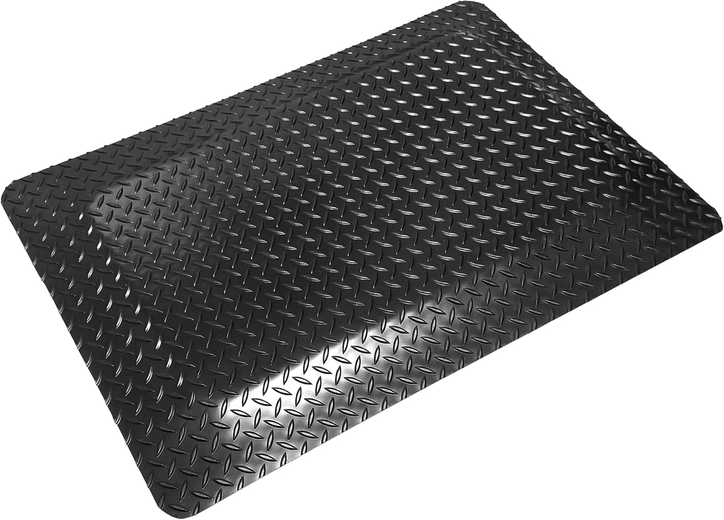 Rhino Mats, American Classic Diamond Anti-Fatigue Mats, Industrial Ergonomic Comfort Standing Mat for Work, Home, Garage, Office, Kitchen or Anywhere (Black 1" Thick, 2 FT. x 10 FT.)