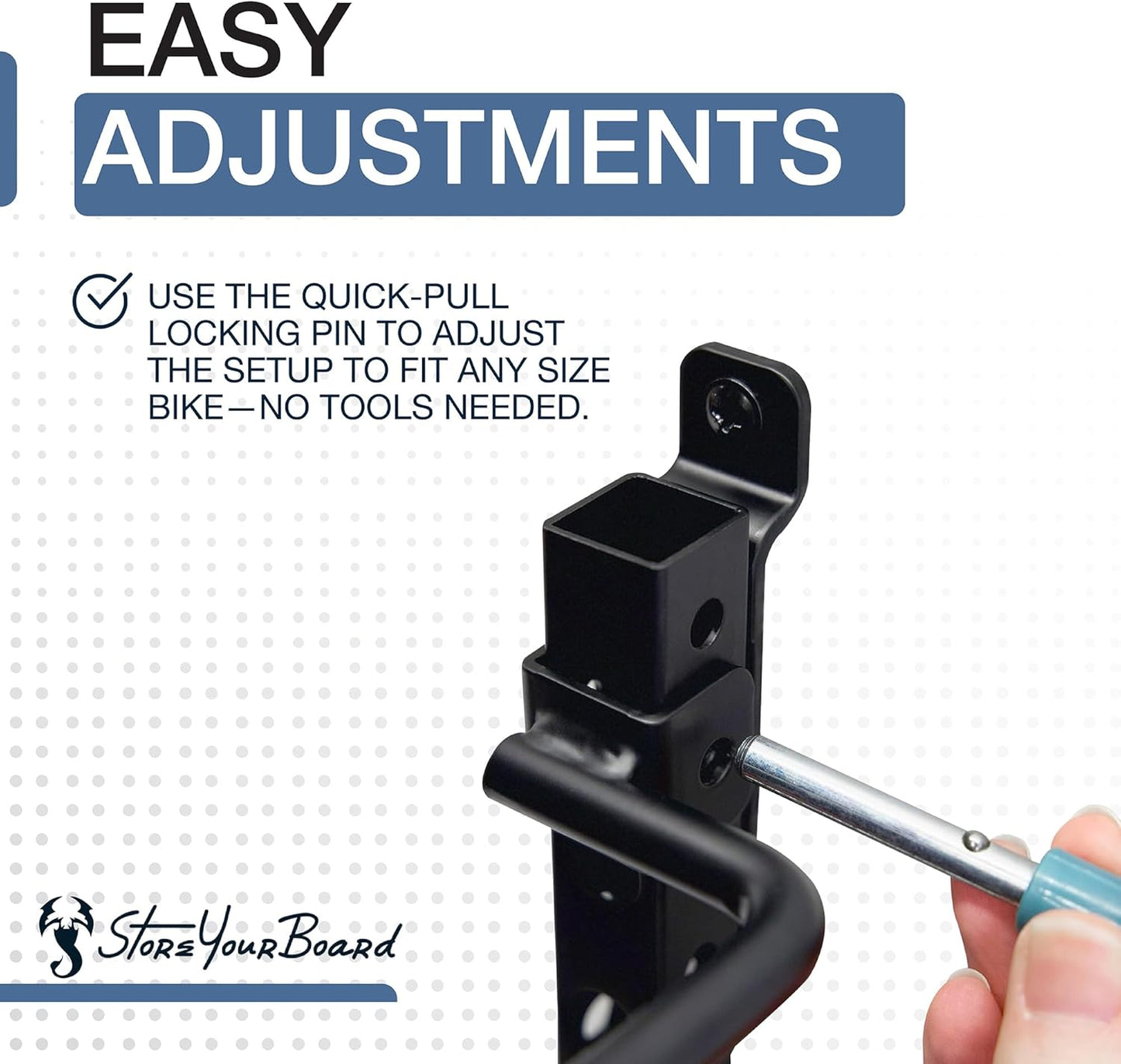 WheelRest Bike Hook, No-Lift Garage Bike Wall Mount 75lbs Max Load, Fits all bikes, Vertical Bicycle Storage Rack, Adjustable Bike Hanger for MTB, Road, eBike, 2 Pack