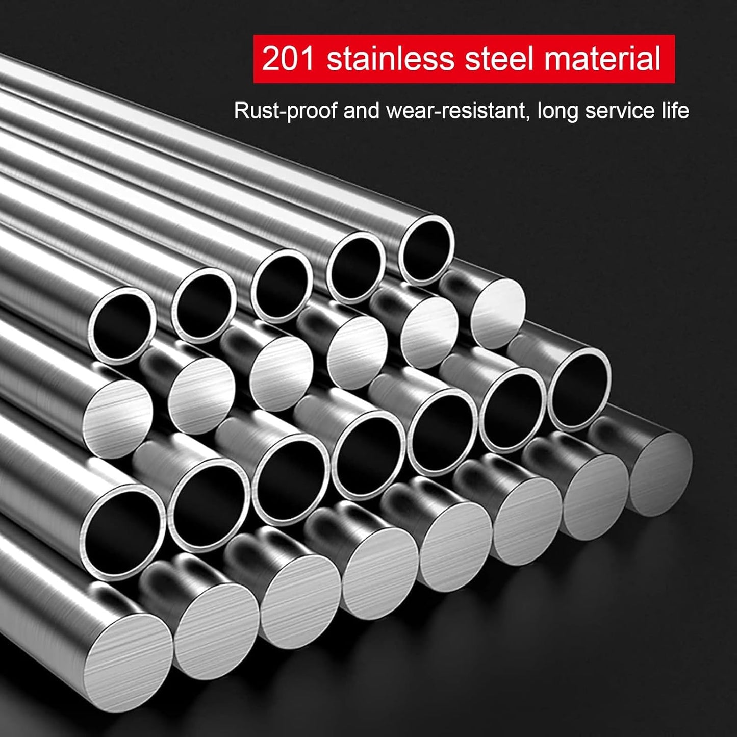 Stainless Steel Parking Bollards for Driveway, Industrial Safety Bollards Reflective Channelizer Post, Parking Barrier, Sturdy and Durable, Easy to Install, for Crowd Control(Silver (4pcs),7.6*100cm/3