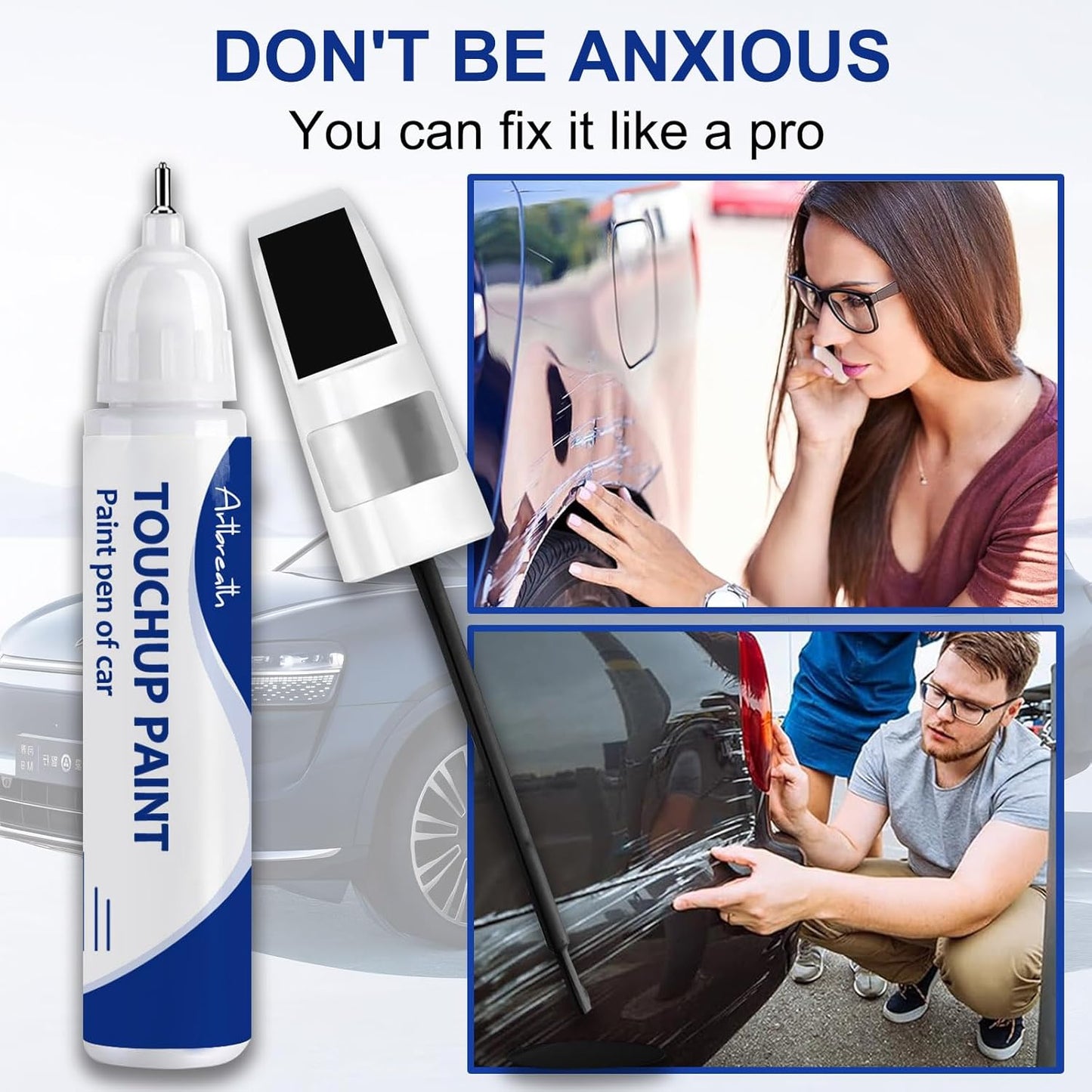 Snow White Pearl(SWP) Touch Up Paint for Kia-Exact Match–Chips and Nicks Car Paint Scratch Repair Kit Automotive Paint Pen for Forte/K5/Optima-models/Seltos/Sorento/Telluride