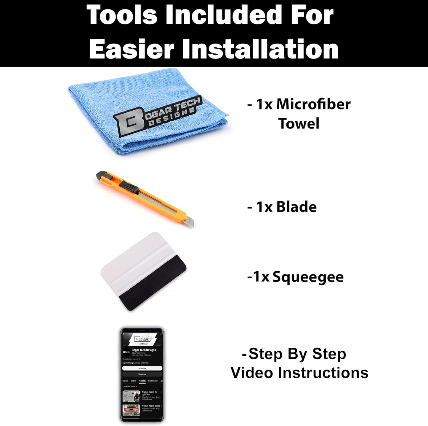 BOGAR TECH DESIGNS Full Headlight Head Light Tint Kit Compatible with Kia Forte 2019-2021, Light Smoke