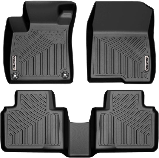 OEDRO Floor Mats Fit for 2018-2022 Honda Accord (Include Hybrid Models), Custom Fit Honda Accord Floor Mats Set, All Weather TPE Car Liners, 1st and 2nd Row Set