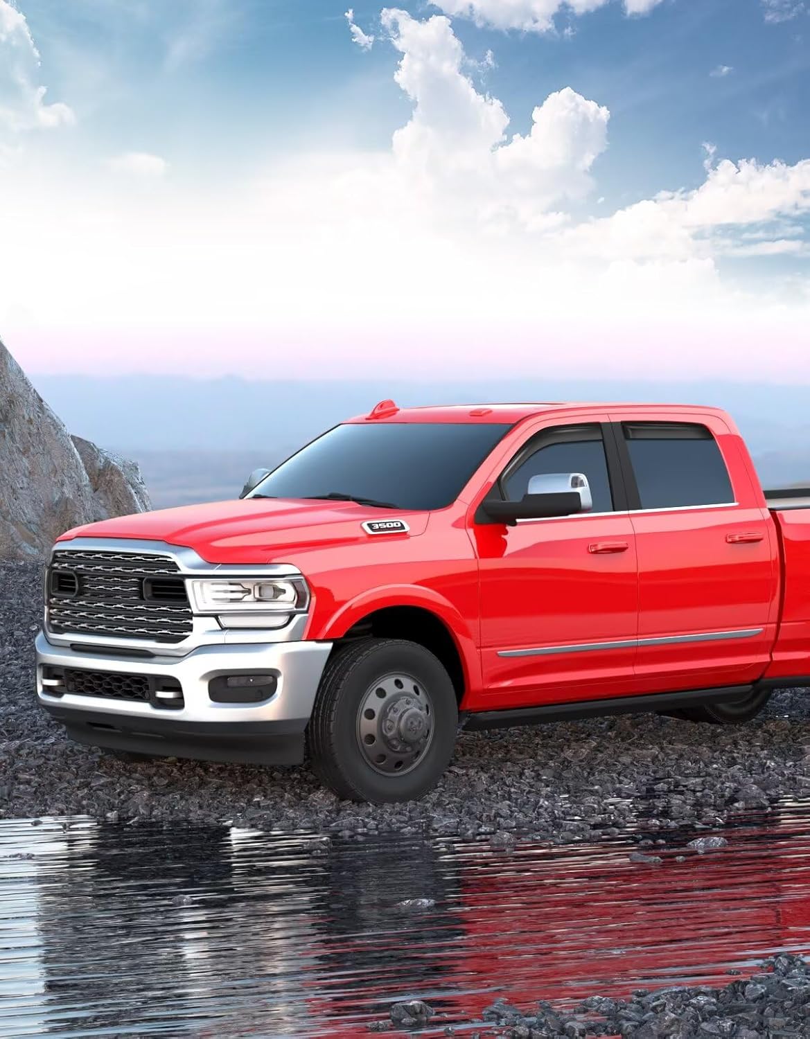 in-Channel Window Rain Guards Fit for Truck Dodge RAM 2500 3500 2019-2025 Crew Cab Extra Durable Window Visors Window Deflectors Vent Visors Vent Shades Car Accessories-4 pcs 2-Q07