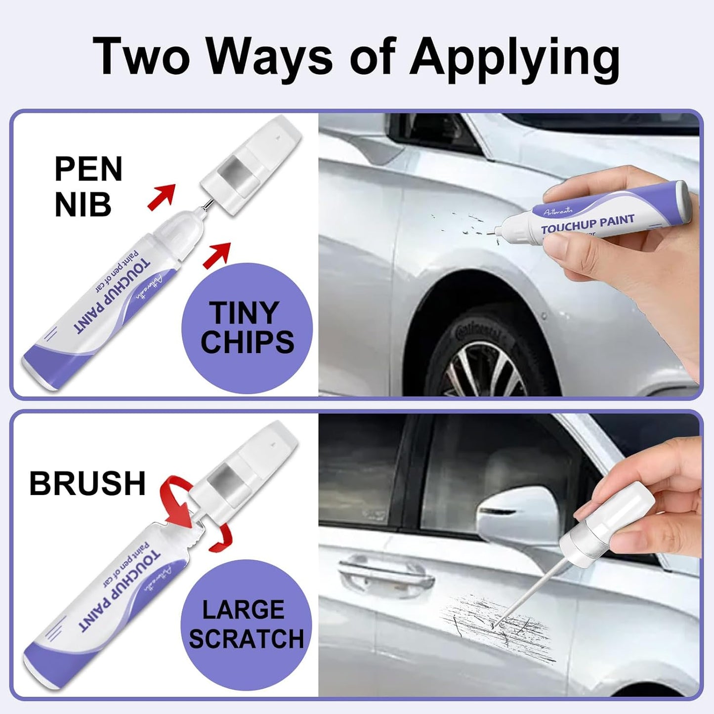 Touch Up Paint for Mercedes Benz Selenite Gray(992/7992)-Exact Match–Chips and Nicks TouchUp Paint Pen Scratch Repair Car Accessories Car Paint Pen for Erase Car Scratches